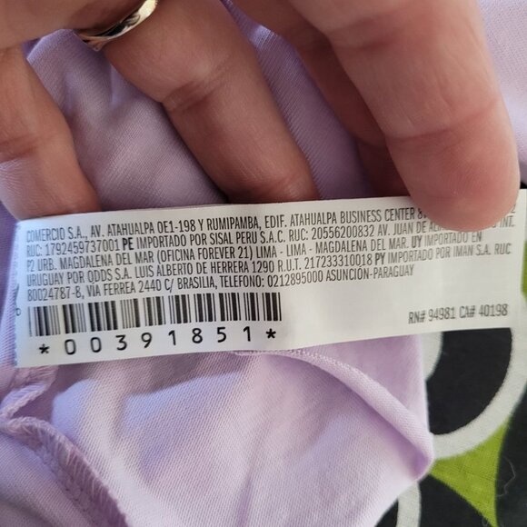 Forever 21 Barbie womens medium light purple spellout long sleeve crop top - Picture 6 of 9